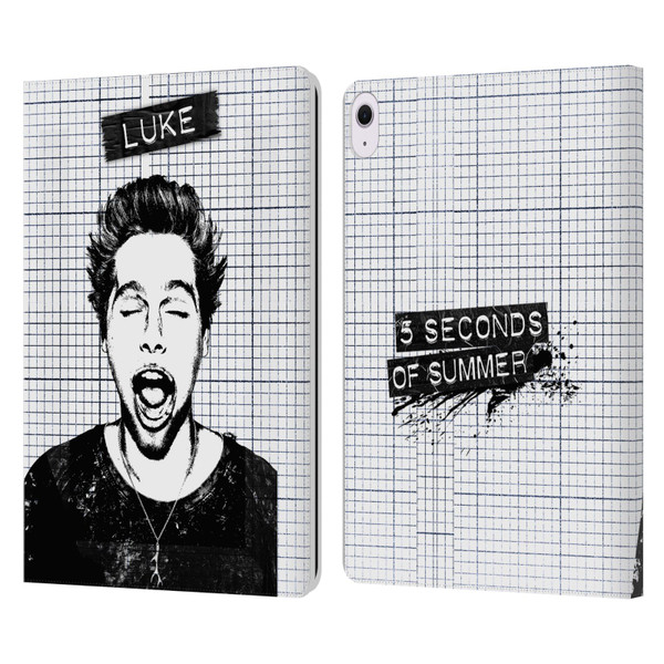 5 Seconds of Summer Solos Grained Luke Leather Book Wallet Case Cover For Apple iPad Air 13 2024