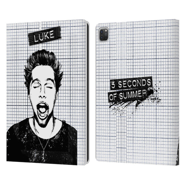 5 Seconds of Summer Solos Grained Luke Leather Book Wallet Case Cover For Apple iPad Pro 13 M4 2024