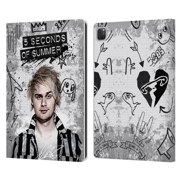 5 Seconds of Summer Solos Vandal Mikey Leather Book Wallet Case Cover For Apple iPad Pro 13 M4 2024