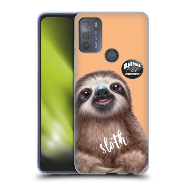Animal Club International Faces Sloth Soft Gel Case for Motorola Moto G50