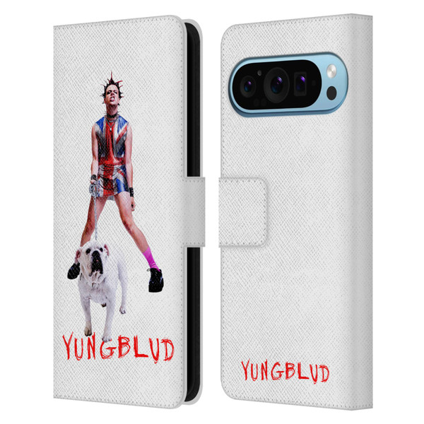 Yungblud Graphics Strawberry Lipstick Leather Book Wallet Case Cover For Google Pixel 9 / Pixel 9 Pro