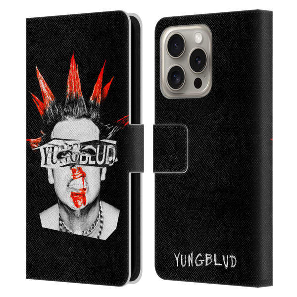 Yungblud Graphics Face Leather Book Wallet Case Cover For Apple iPhone 16 Pro