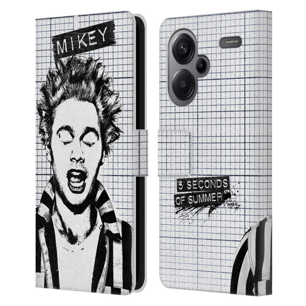 5 Seconds of Summer Solos Grained Mikey Leather Book Wallet Case Cover For Xiaomi Redmi Note 13 Pro Plus 5G