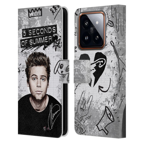 5 Seconds of Summer Solos Vandal Luke Leather Book Wallet Case Cover For Xiaomi 14