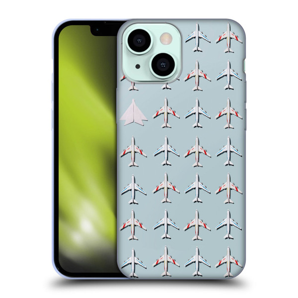 Pepino De Mar Patterns 2 Airplane Soft Gel Case for Apple iPhone 13 Mini