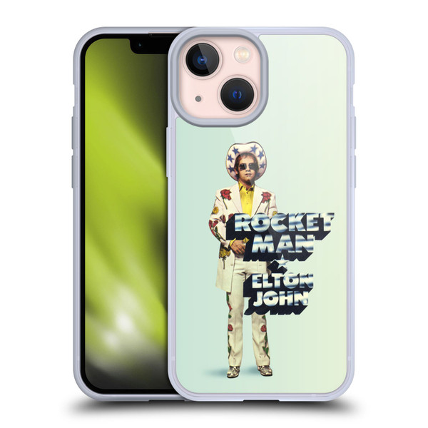 Elton John Artwork Rocket Man Single Soft Gel Case for Apple iPhone 13 Mini