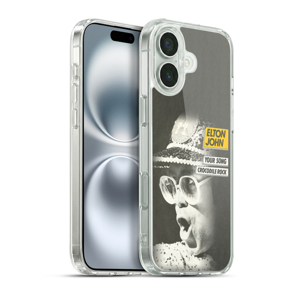 Elton John Artwork Your Song Single Soft Gel Case for Apple iPhone 16 Plus & MagSafe