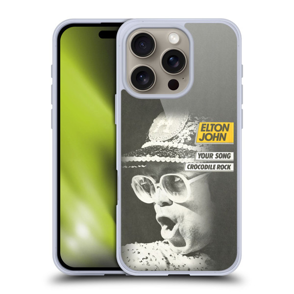 Elton John Artwork Your Song Single Soft Gel Case for Apple iPhone 16 Pro