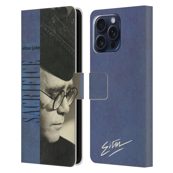 Elton John Artwork Sacrifice Single Leather Book Wallet Case Cover For Apple iPhone 16 Pro Max
