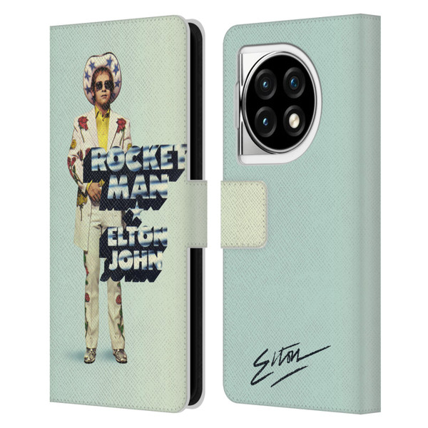 Elton John Artwork Rocket Man Single Leather Book Wallet Case Cover For OPPO OnePlus Ace 3 5G