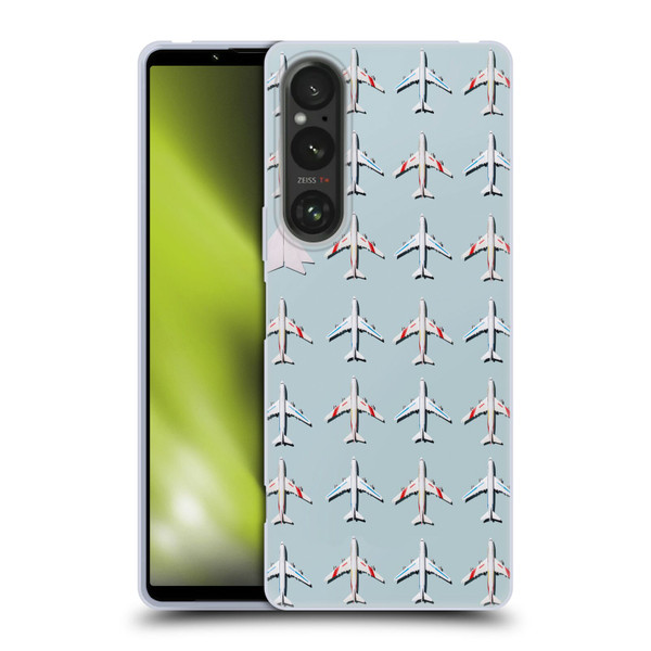 Pepino De Mar Patterns 2 Airplane Soft Gel Case for Sony Xperia 1 V 5G