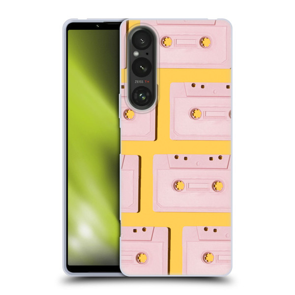 Pepino De Mar Patterns 2 Cassette Tape Soft Gel Case for Sony Xperia 1 V 5G