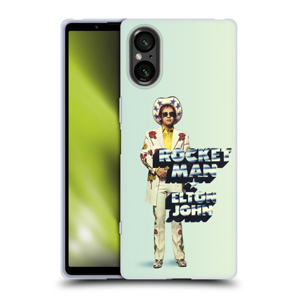 Elton John Artwork Rocket Man Single Soft Gel Case for Sony Xperia 5 V 5G