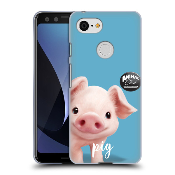 Animal Club International Faces Pig Soft Gel Case for Google Pixel 3