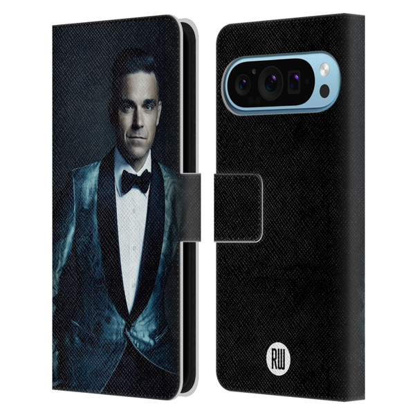 Robbie Williams Calendar Dark Background Leather Book Wallet Case Cover For Google Pixel 9 / Pixel 9 Pro