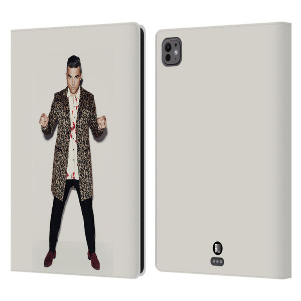 Robbie Williams Calendar Animal Print Coat Leather Book Wallet Case Cover For Apple iPad Pro 11 M4 2024