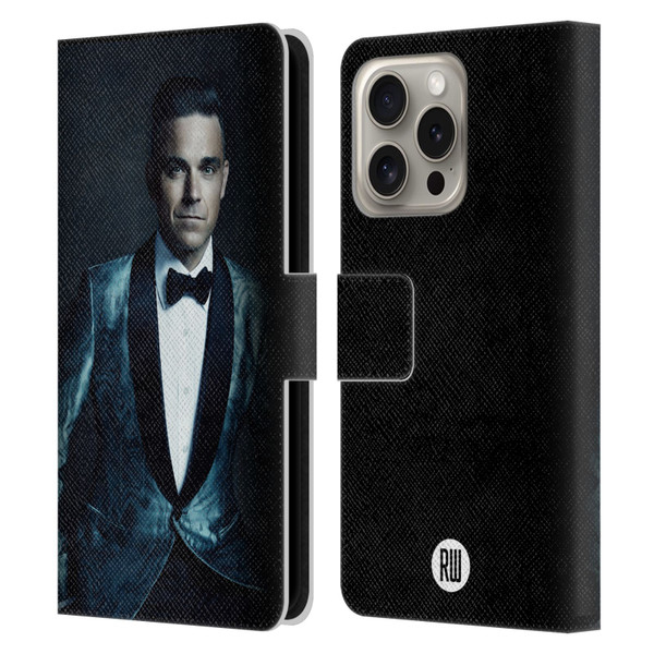 Robbie Williams Calendar Dark Background Leather Book Wallet Case Cover For Apple iPhone 16 Pro