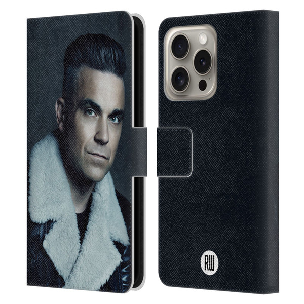 Robbie Williams Calendar Leather Jacket Leather Book Wallet Case Cover For Apple iPhone 16 Pro