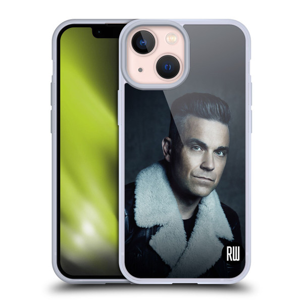 Robbie Williams Calendar Leather Jacket Soft Gel Case for Apple iPhone 13 Mini