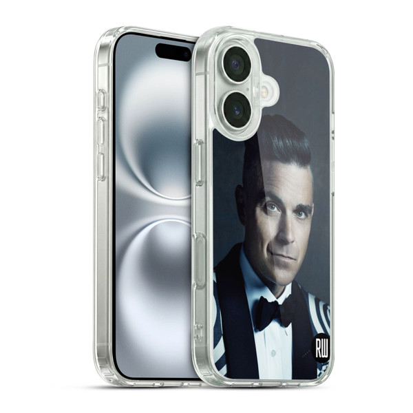 Robbie Williams Calendar Printed Tux Soft Gel Case for Apple iPhone 16 & MagSafe