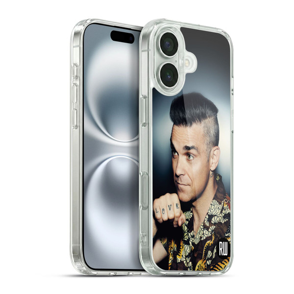 Robbie Williams Calendar Love Tattoo Soft Gel Case for Apple iPhone 16 Plus & MagSafe