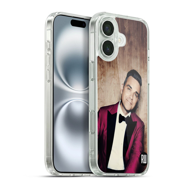 Robbie Williams Calendar Magenta Tux Soft Gel Case for Apple iPhone 16 Plus & MagSafe