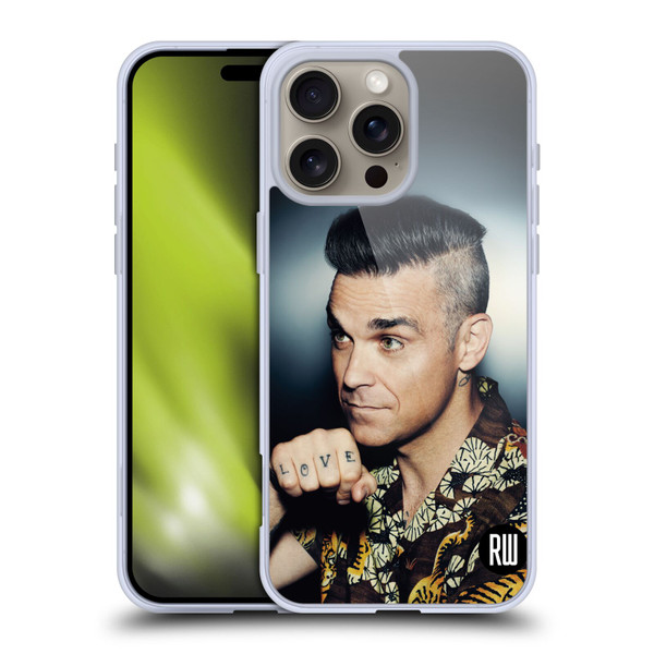 Robbie Williams Calendar Love Tattoo Soft Gel Case for Apple iPhone 16 Pro Max