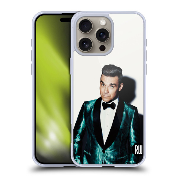 Robbie Williams Calendar White Background Soft Gel Case for Apple iPhone 16 Pro Max