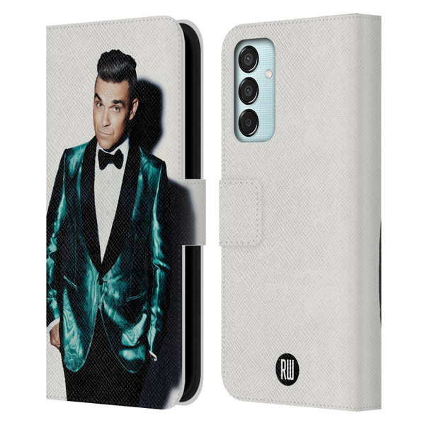 Robbie Williams Calendar White Background Leather Book Wallet Case Cover For Samsung Galaxy M15/F15 5G