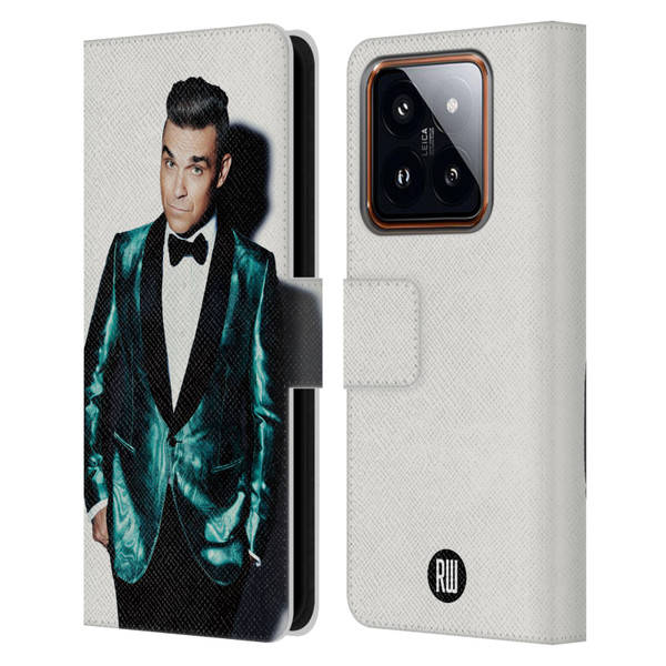Robbie Williams Calendar White Background Leather Book Wallet Case Cover For Xiaomi 14