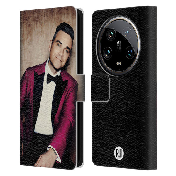 Robbie Williams Calendar Magenta Tux Leather Book Wallet Case Cover For Xiaomi 14 Ultra