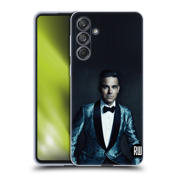 Robbie Williams Calendar Dark Background Soft Gel Case for Samsung Galaxy M55 5G