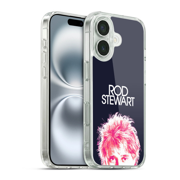 Rod Stewart Art Neon Soft Gel Case for Apple iPhone 16