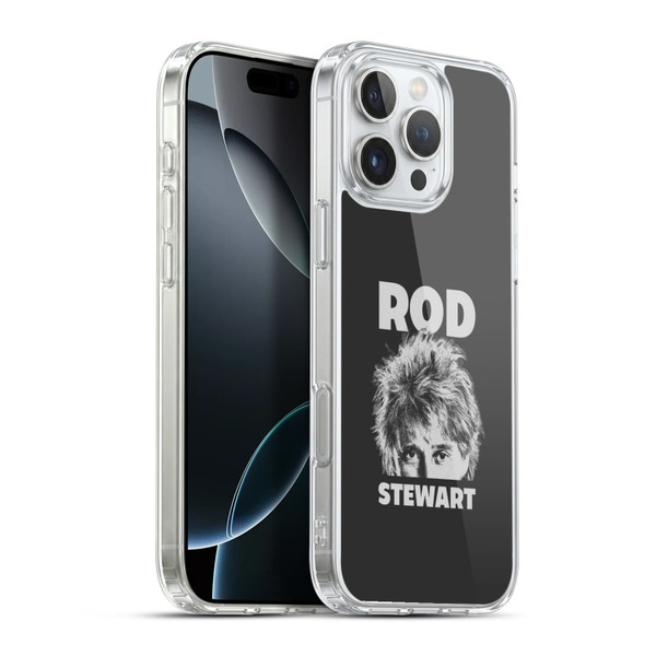 Rod Stewart Art Black And White Soft Gel Case for Apple iPhone 16 Pro Max