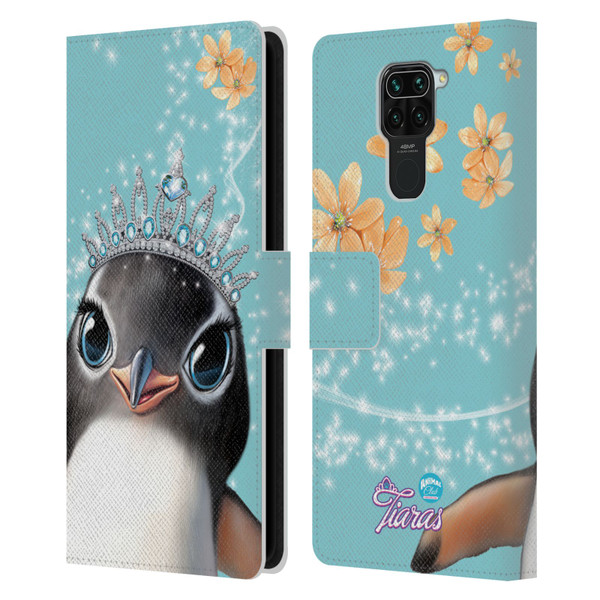 Animal Club International Royal Faces Penguin Leather Book Wallet Case Cover For Xiaomi Redmi Note 9 / Redmi 10X 4G