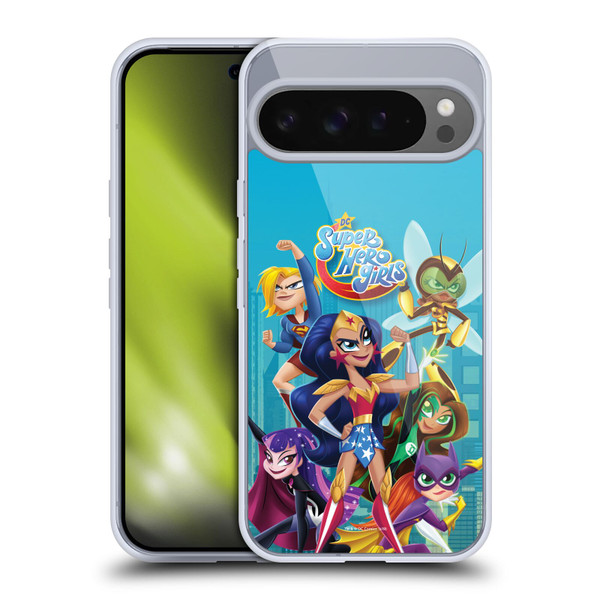 DC Super Hero Girls Rendered Characters Group Soft Gel Case for Google Pixel 9 Pro XL
