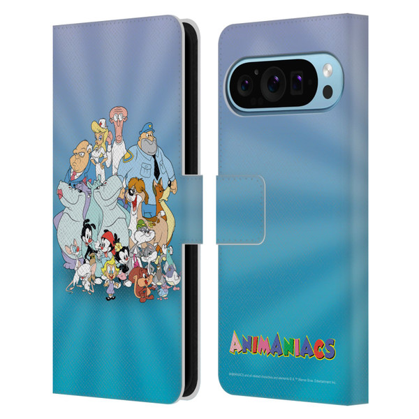 Animaniacs Graphics Group Leather Book Wallet Case Cover For Google Pixel 9 / Pixel 9 Pro