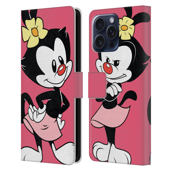 Animaniacs Graphics Dot Leather Book Wallet Case Cover For Apple iPhone 16 Pro Max