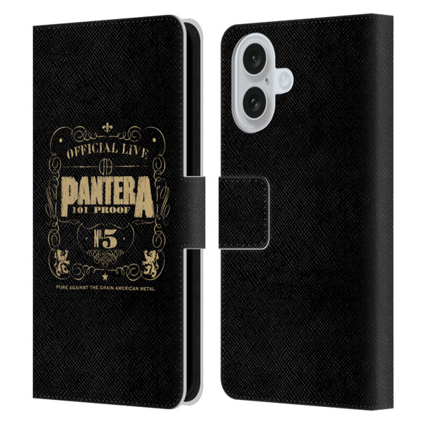 Pantera Art 101 Proof Leather Book Wallet Case Cover For Apple iPhone 16