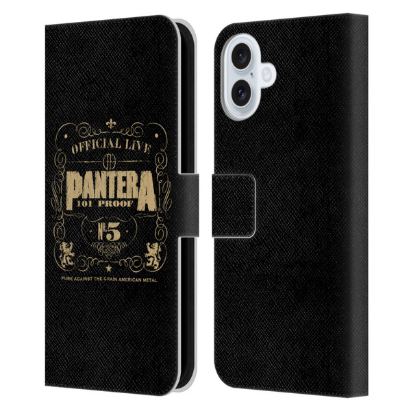 Pantera Art 101 Proof Leather Book Wallet Case Cover For Apple iPhone 16 Plus