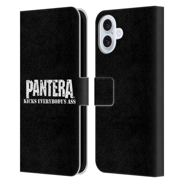 Pantera Art Kicks Leather Book Wallet Case Cover For Apple iPhone 16 Plus