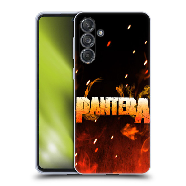 Pantera Art Fire Soft Gel Case for Samsung Galaxy M55 5G