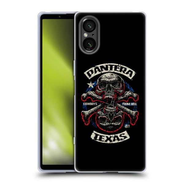Pantera Art Double Cross Soft Gel Case for Sony Xperia 5 V 5G