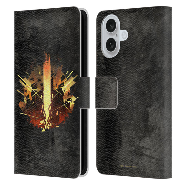 EA Bioware Dragon Age Heraldry Chantry Leather Book Wallet Case Cover For Apple iPhone 16