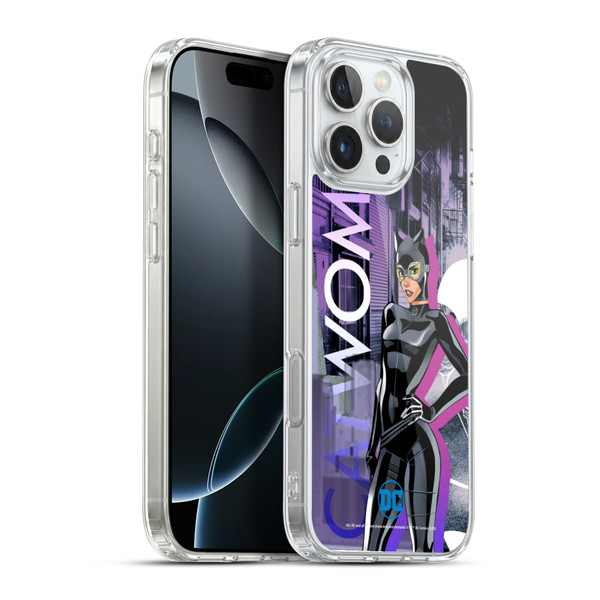 DC Women Core Compositions Catwoman Soft Gel Case for Apple iPhone 16 Pro Max & MagSafe
