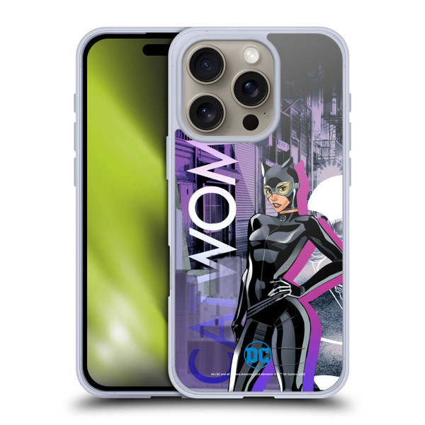 DC Women Core Compositions Catwoman Soft Gel Case for Apple iPhone 16 Pro