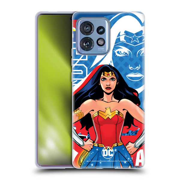 DC Women Core Compositions Wonder Woman Soft Gel Case for Motorola Moto Edge 40 Pro
