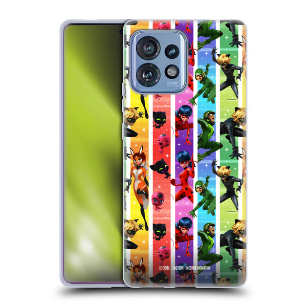 Miraculous Tales of Ladybug & Cat Noir Graphics Pattern Soft Gel Case for Motorola Moto Edge 40 Pro