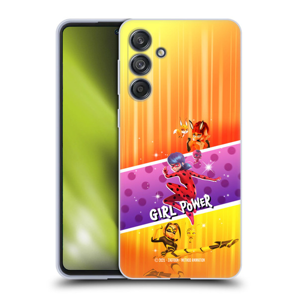 Miraculous Tales of Ladybug & Cat Noir Graphics Girl Power Soft Gel Case for Samsung Galaxy M55 5G