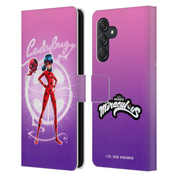 Miraculous Tales of Ladybug & Cat Noir Graphics Ladybug Leather Book Wallet Case Cover For Samsung Galaxy M55 5G